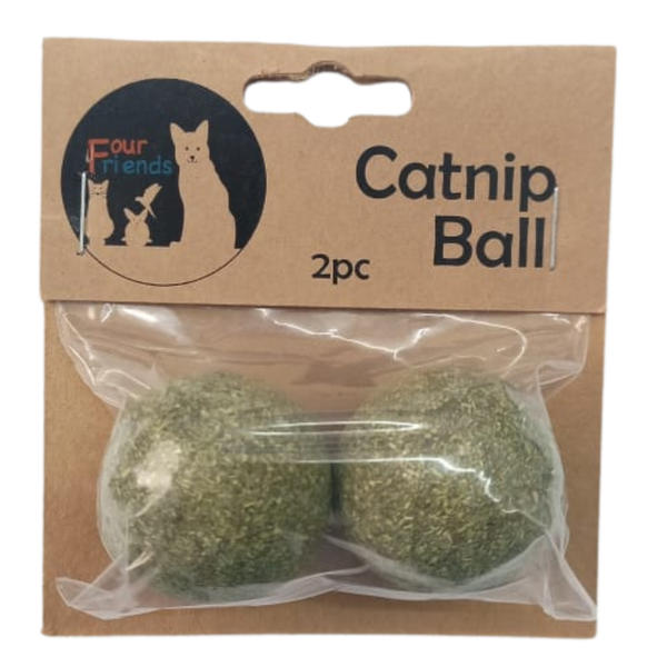 Natural Catnip Balls – 2-Pack Enrichment Toy