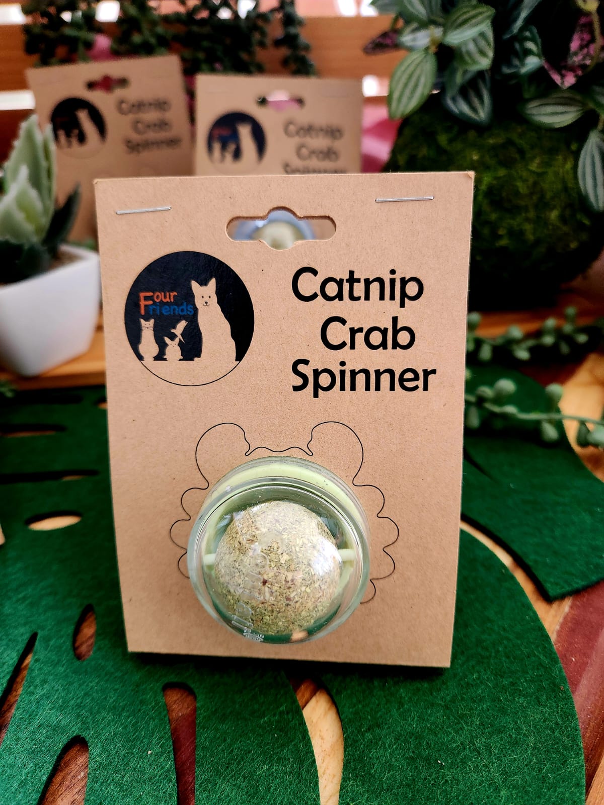 Catnip Crab Spinner Toy Supplements