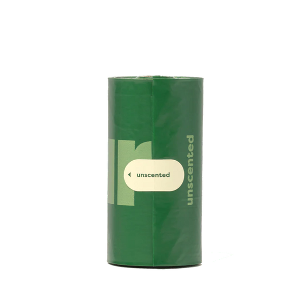 Biodegradable Unscented Dog Waste Bags – Single Roll Refill