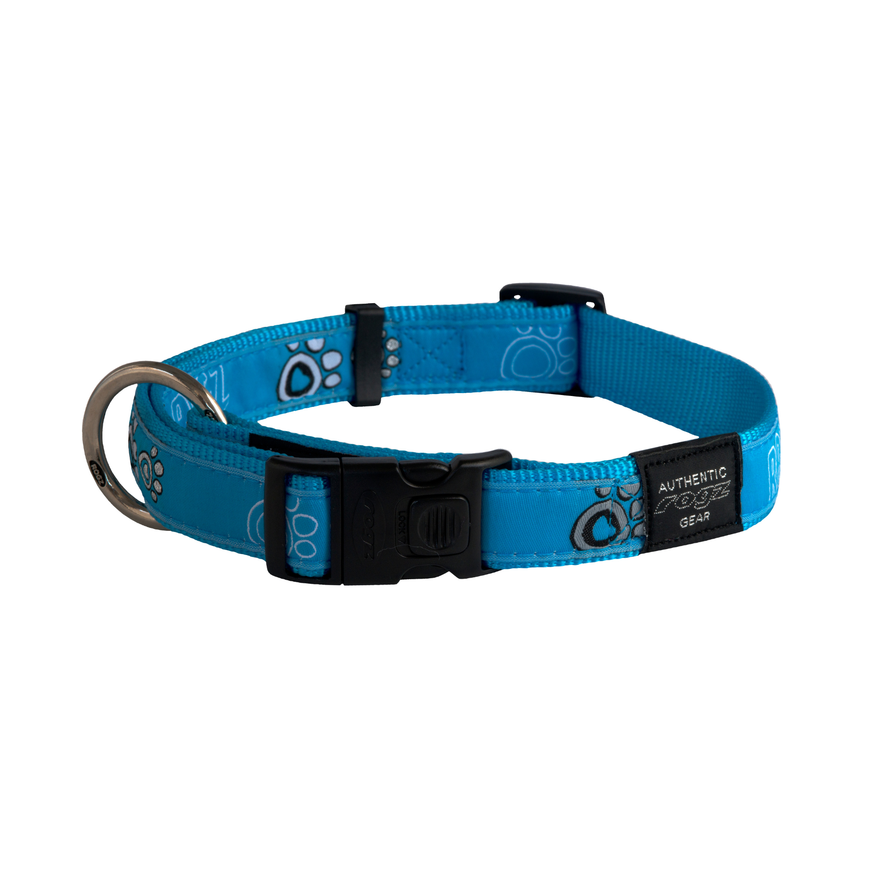 Rogz Collar - Turquoise Paw