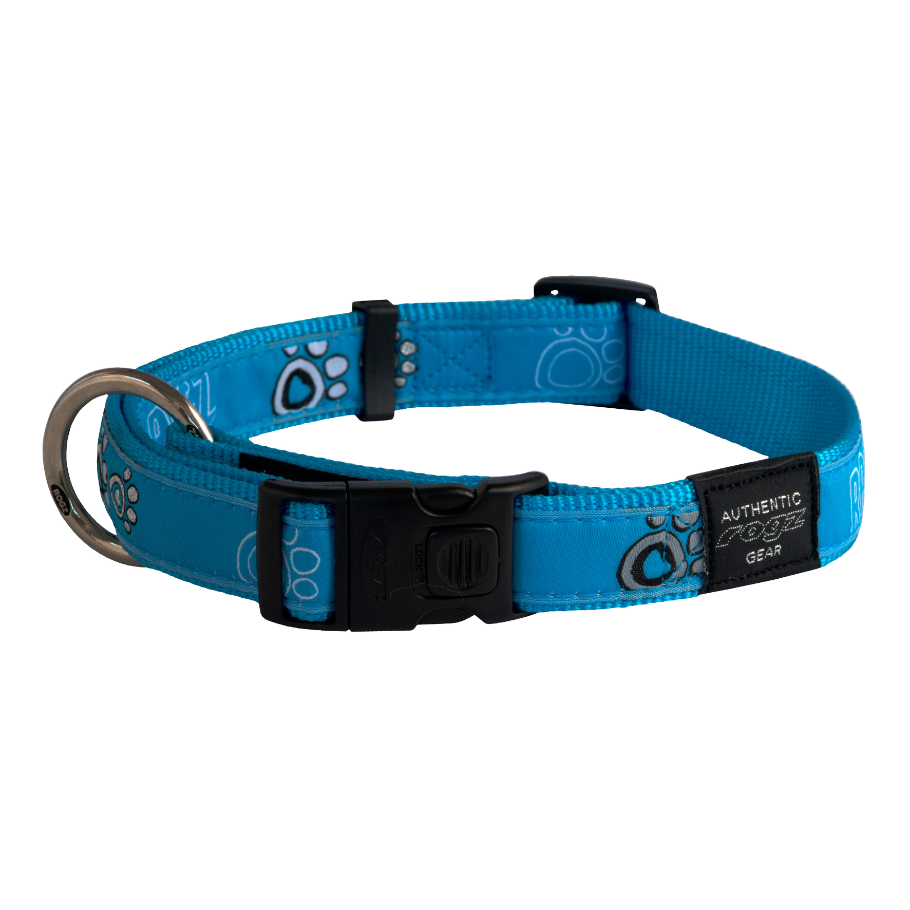 Rogz Collar - Turquoise Paw